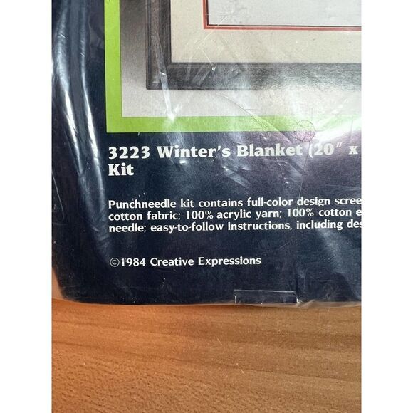 Creative Expressions Winter's Blanket Punchneedle W/ Embroidery 20" x 16" #3223 - Picture 6 of 6